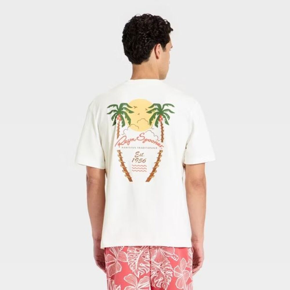 Reyn Spooner x Goodfellow & Co Sunset Palm Graphic Tee T-Shirt S NWOT